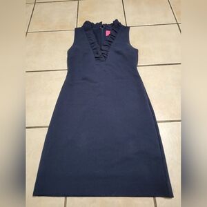 Lilly Pulitzer Navy Ruffled Mini Dress